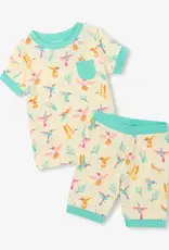 Hatley Springtime Hummingbirds Bamboo Short Pajama Set