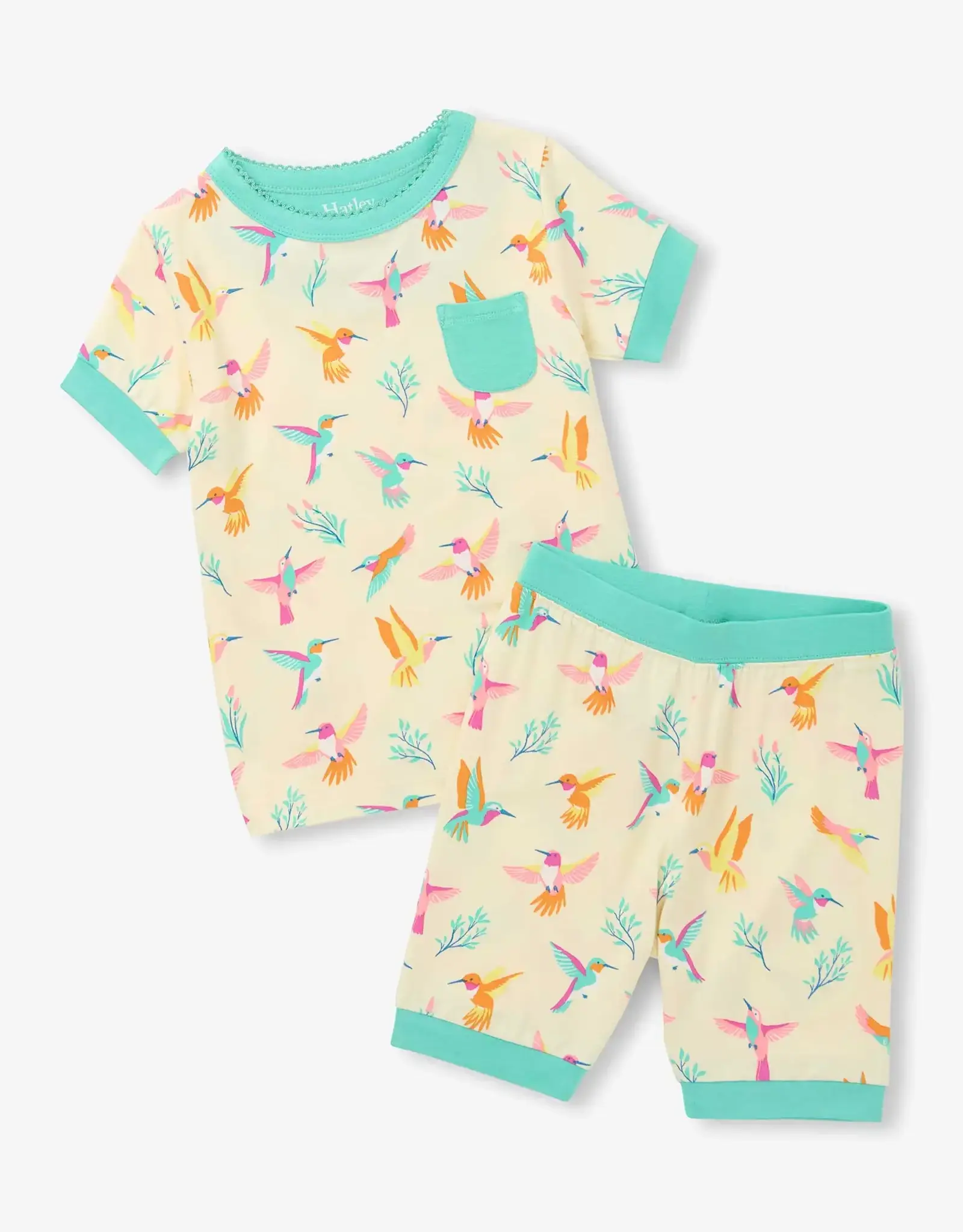 Hatley Springtime Hummingbirds Bamboo Short Pajama Set