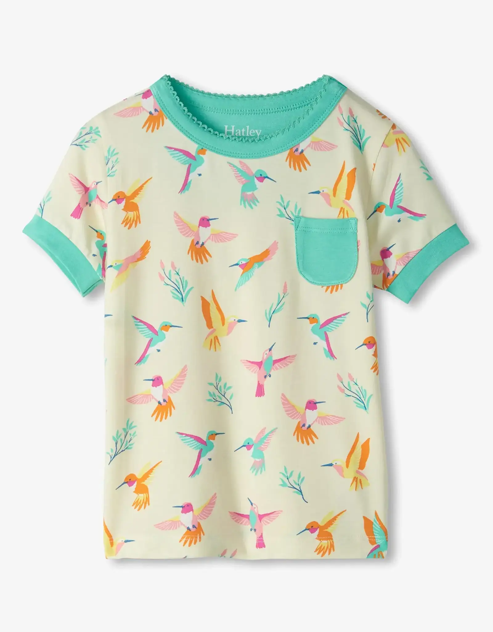 Hatley Springtime Hummingbirds Bamboo Short Pajama Set