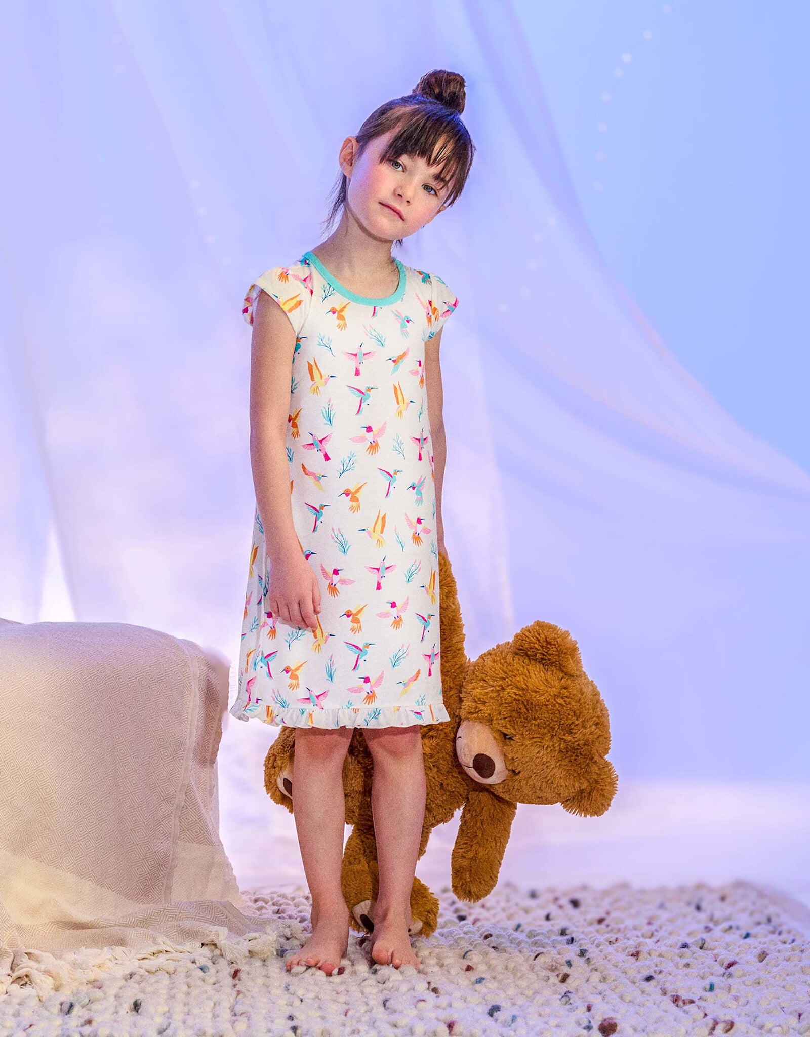 Hatley Springtime Hummingbirds Ruffle Hem Nightdress