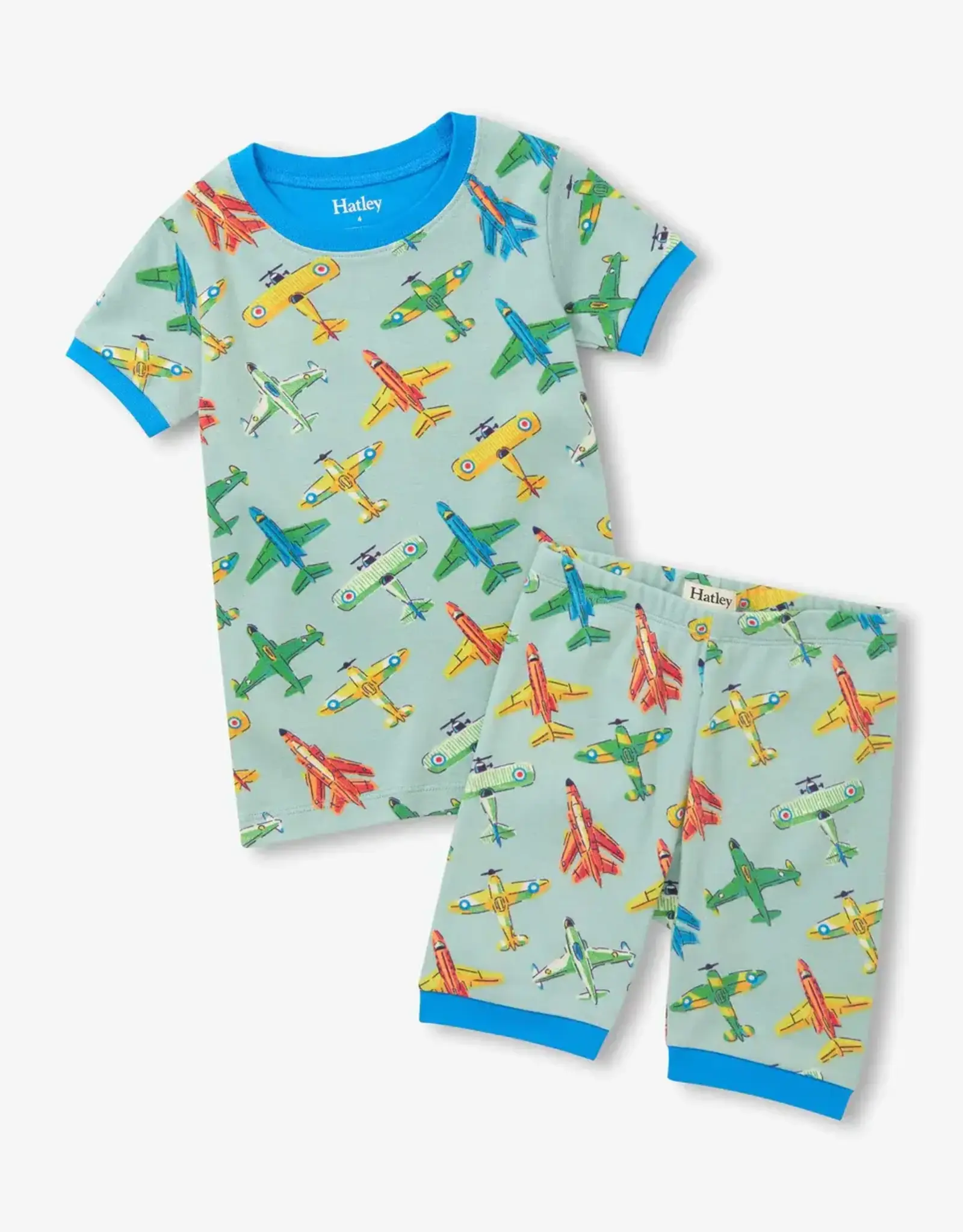 Hatley Vintage Aircrafts Cotton Short Pajama Set