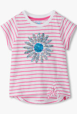 Hatley Radiant Flower Striped Tie Front Tee