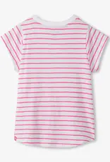 Hatley Radiant Flower Striped Tie Front Tee