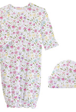 Baby Club Chic Pastel Blooms Gown & Hat Set