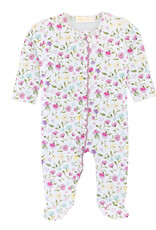 Baby Club Chic Ruffled Pastel Blooms Zipper Footie