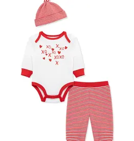 Little Me Valentine XO 2pc Set + Hat