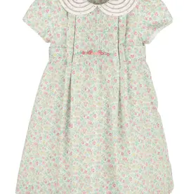 Casero Randal Collar Kid Dress Aqua