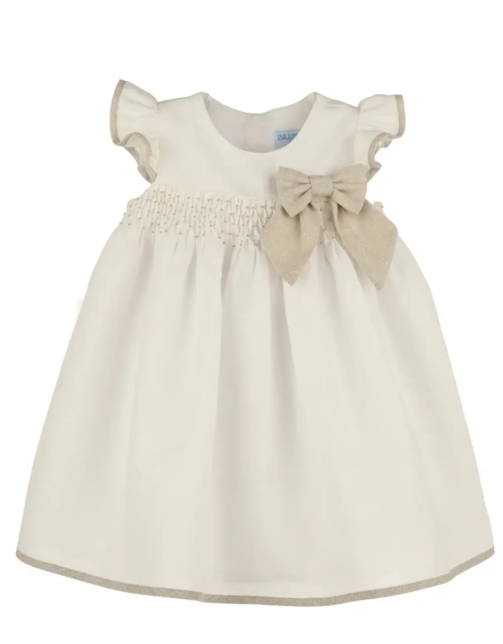 Casero Linen Honey Comb Dress Ivory