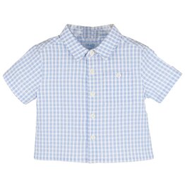 Casero Vichy Boy Shirt Blue