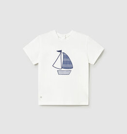 Mayoral White Sailboat Shirt