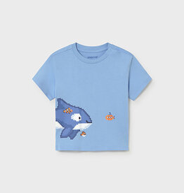 Mayoral Sky Blue Big Whale Shirt