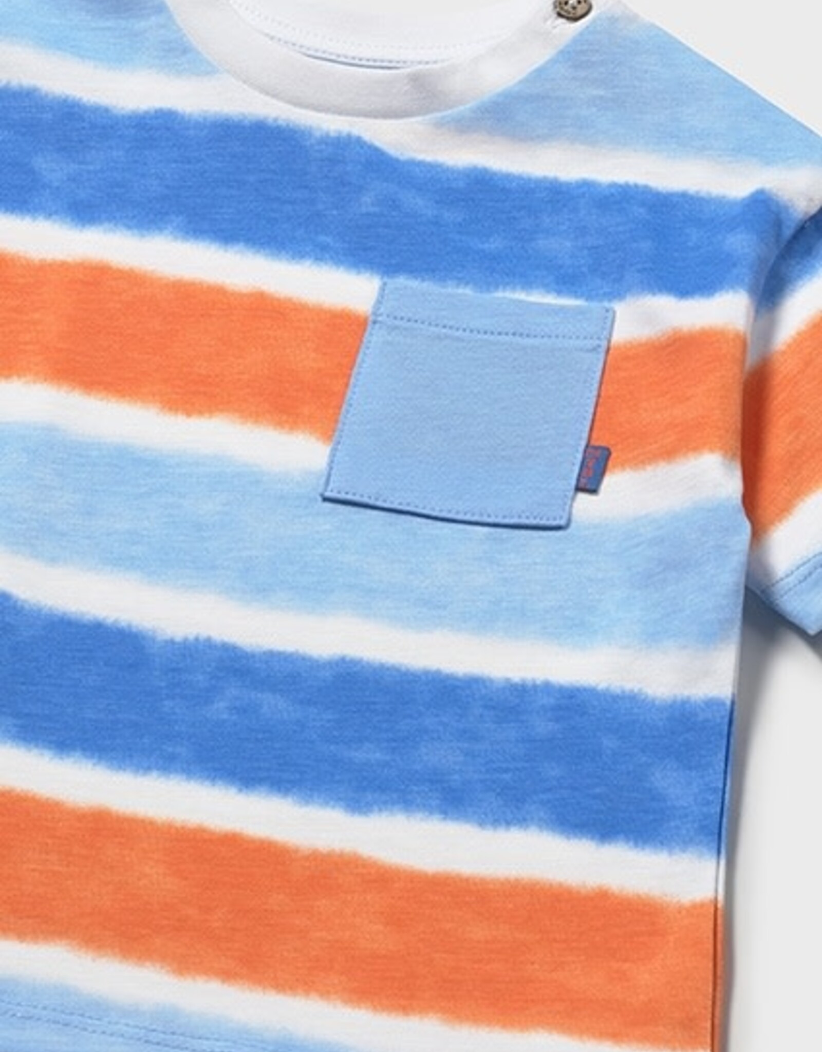 Mayoral Blue/Orange Stripe T-Shirt
