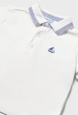 Mayoral White Boys Sailboat Polo