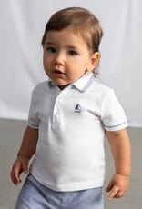 Mayoral White Boys Sailboat Polo