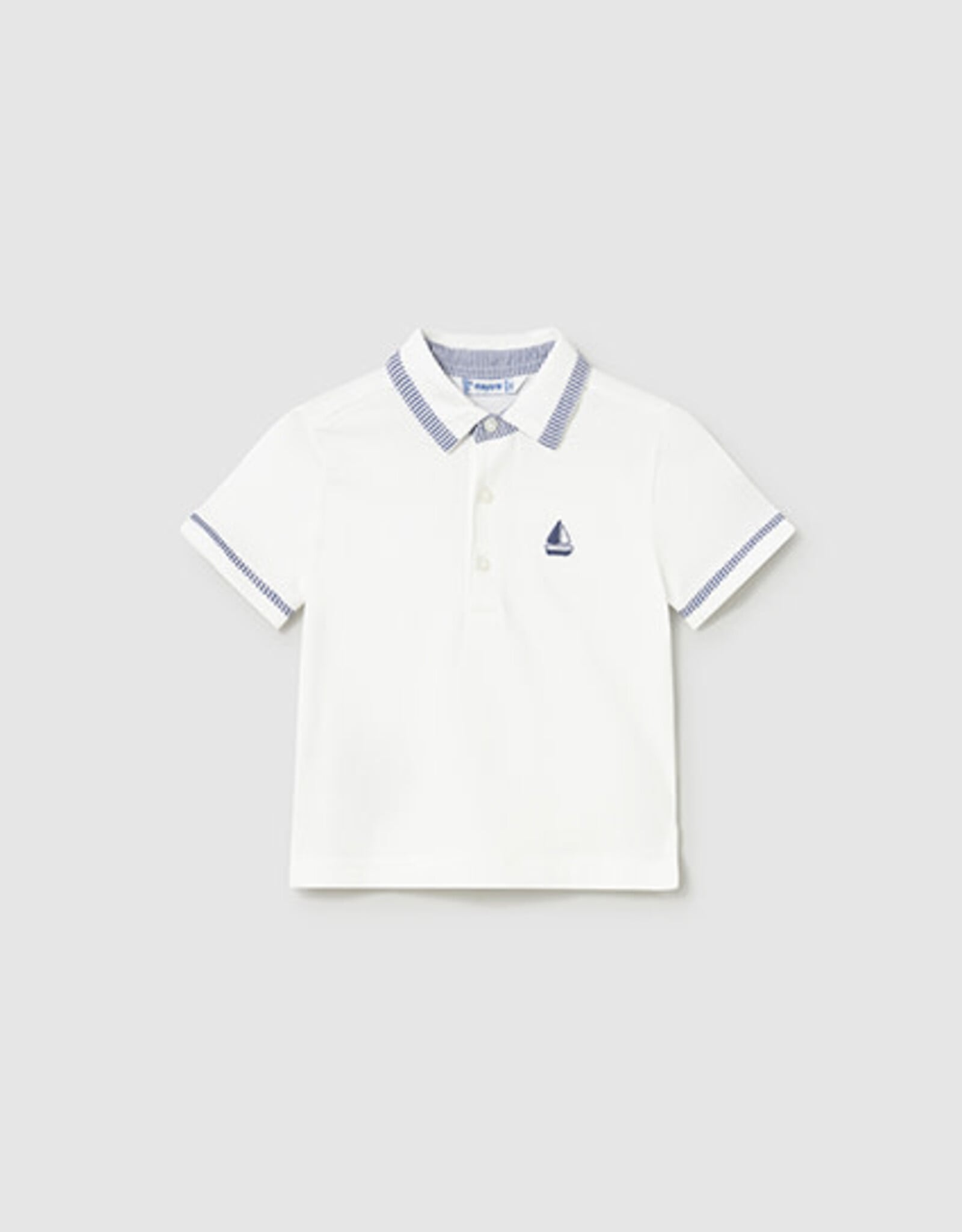 Mayoral White Boys Sailboat Polo