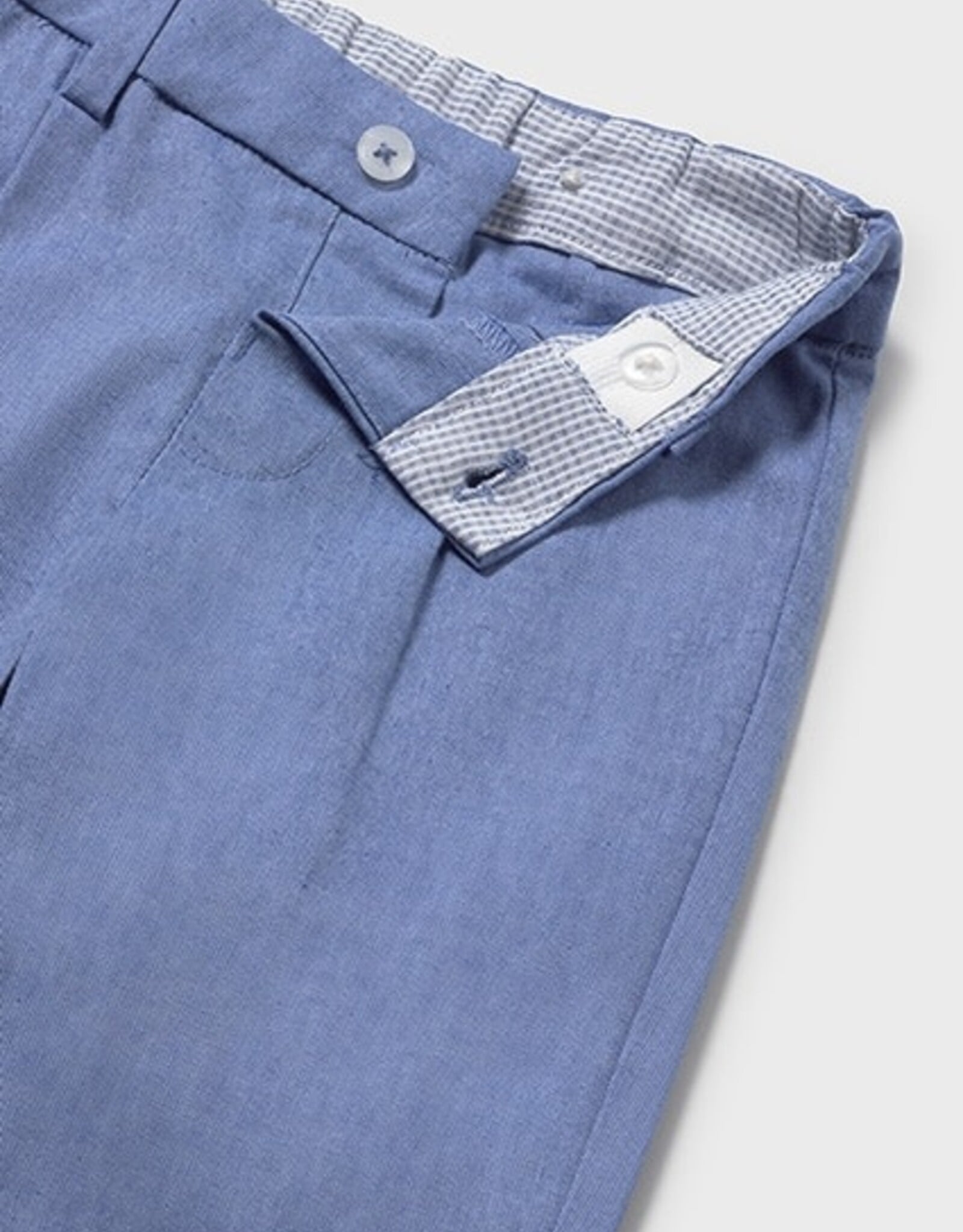 Mayoral Capri Blue Linen Suit Pants