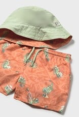 Mayoral Clay Lizard Swim Shorts w/Bucket Hat