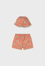 Mayoral Clay Lizard Swim Shorts w/Bucket Hat