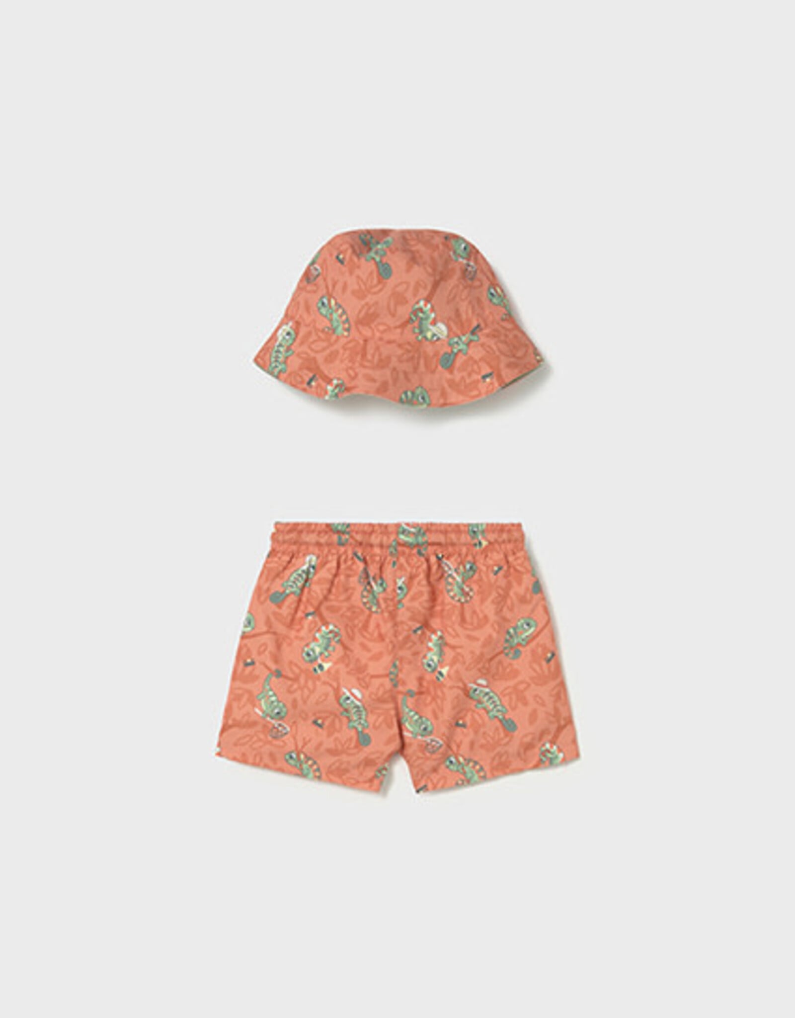 Mayoral Clay Lizard Swim Shorts w/Bucket Hat