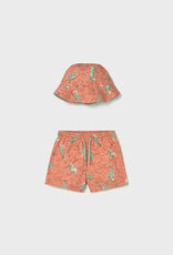 Mayoral Clay Lizard Swim Shorts w/Bucket Hat