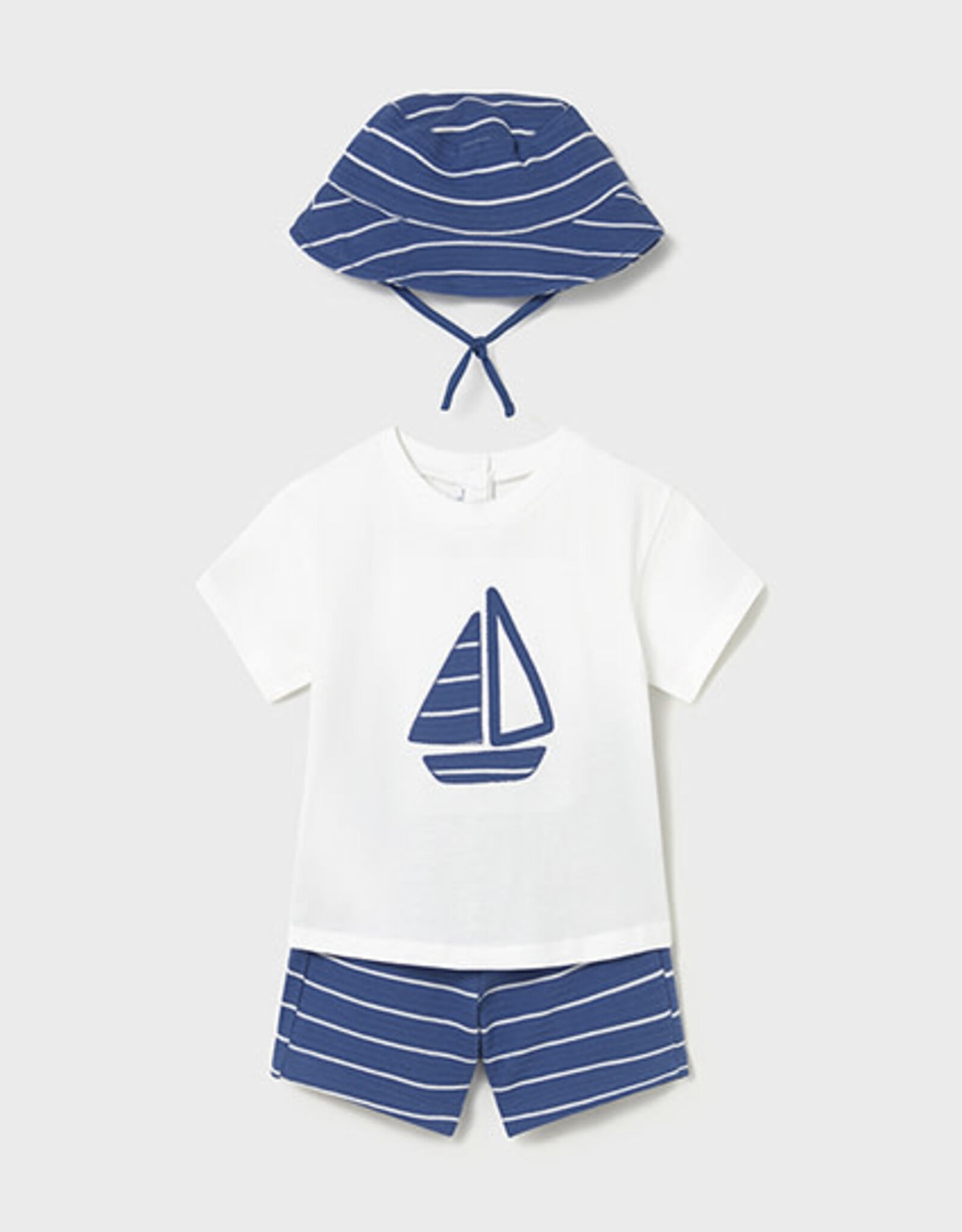 Mayoral Blue Sailboat Knit Set