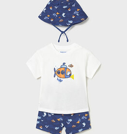 Mayoral Underwater Knit Set wBucket Hat
