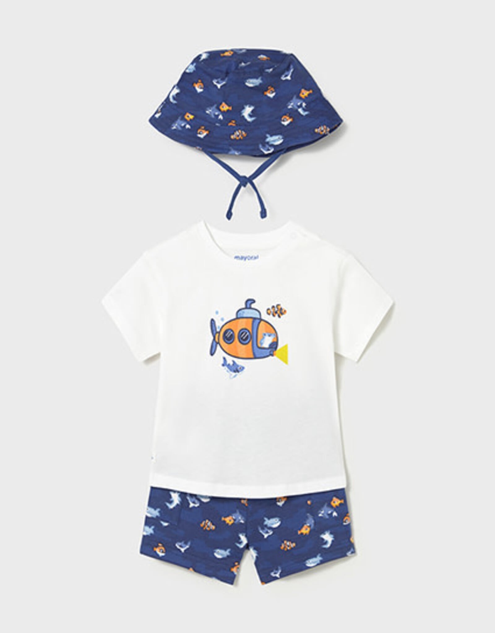 Mayoral Underwater Knit Set wBucket Hat