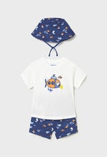 Mayoral Underwater Knit Set wBucket Hat