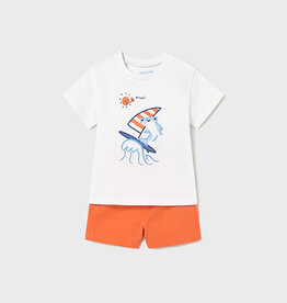 Mayoral Orange Sailboat Knit set (2 garments)