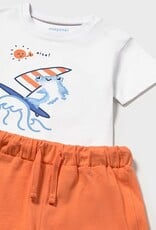Mayoral Orange Sailboat Knit set (2 garments)