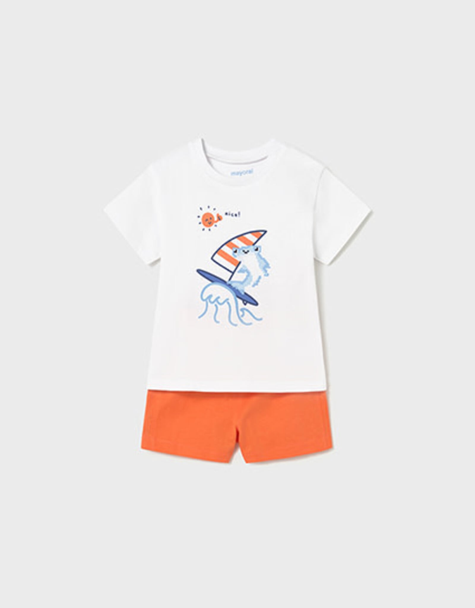 Mayoral Orange Sailboat Knit set (2 garments)