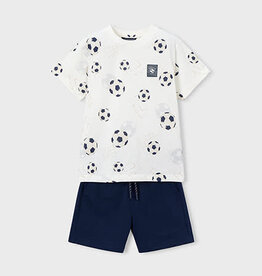 Mayoral Navy Soccer Knit Set