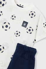 Mayoral Navy Soccer Knit Set