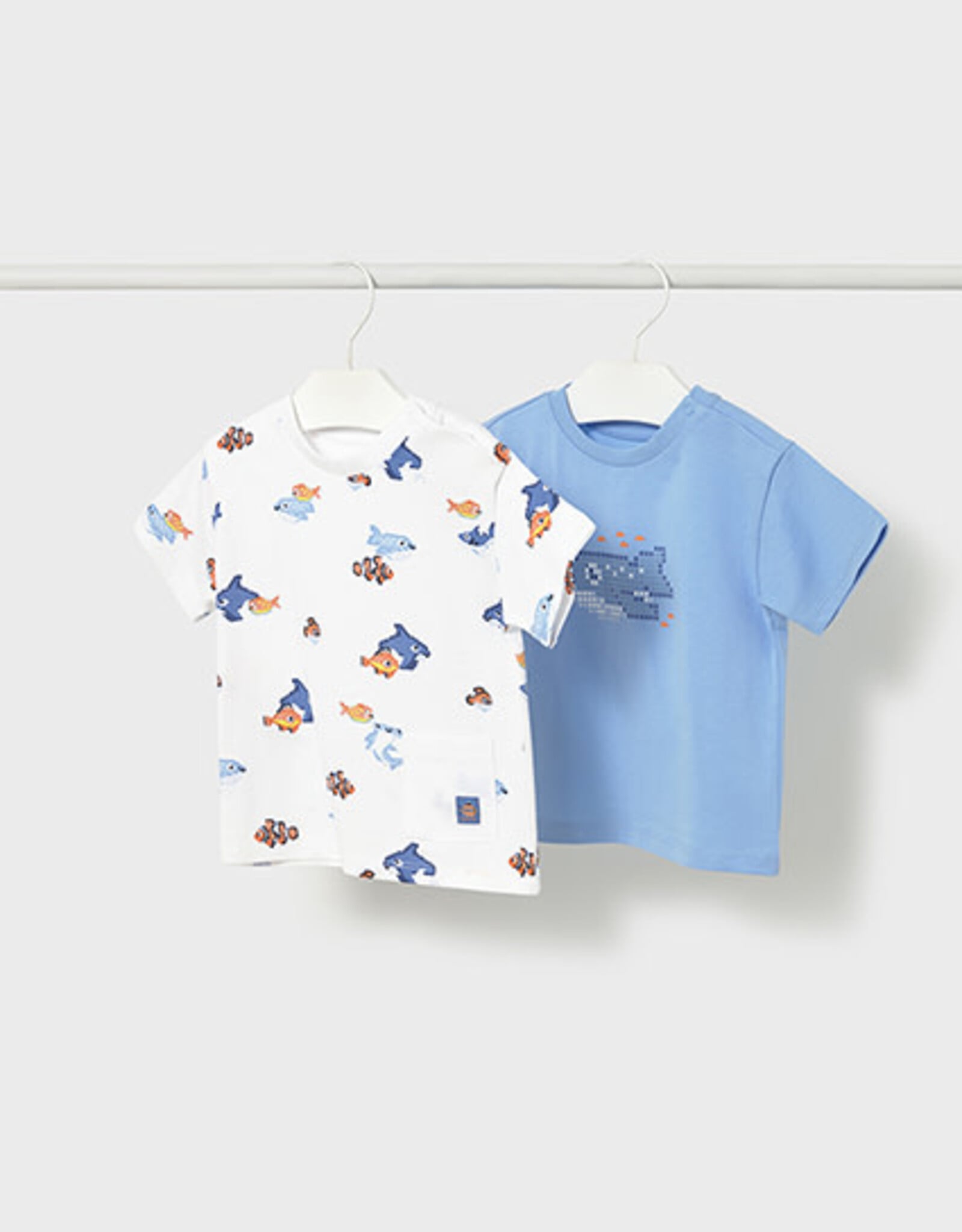 Mayoral Sky Blue Whale 2 Shirt Set