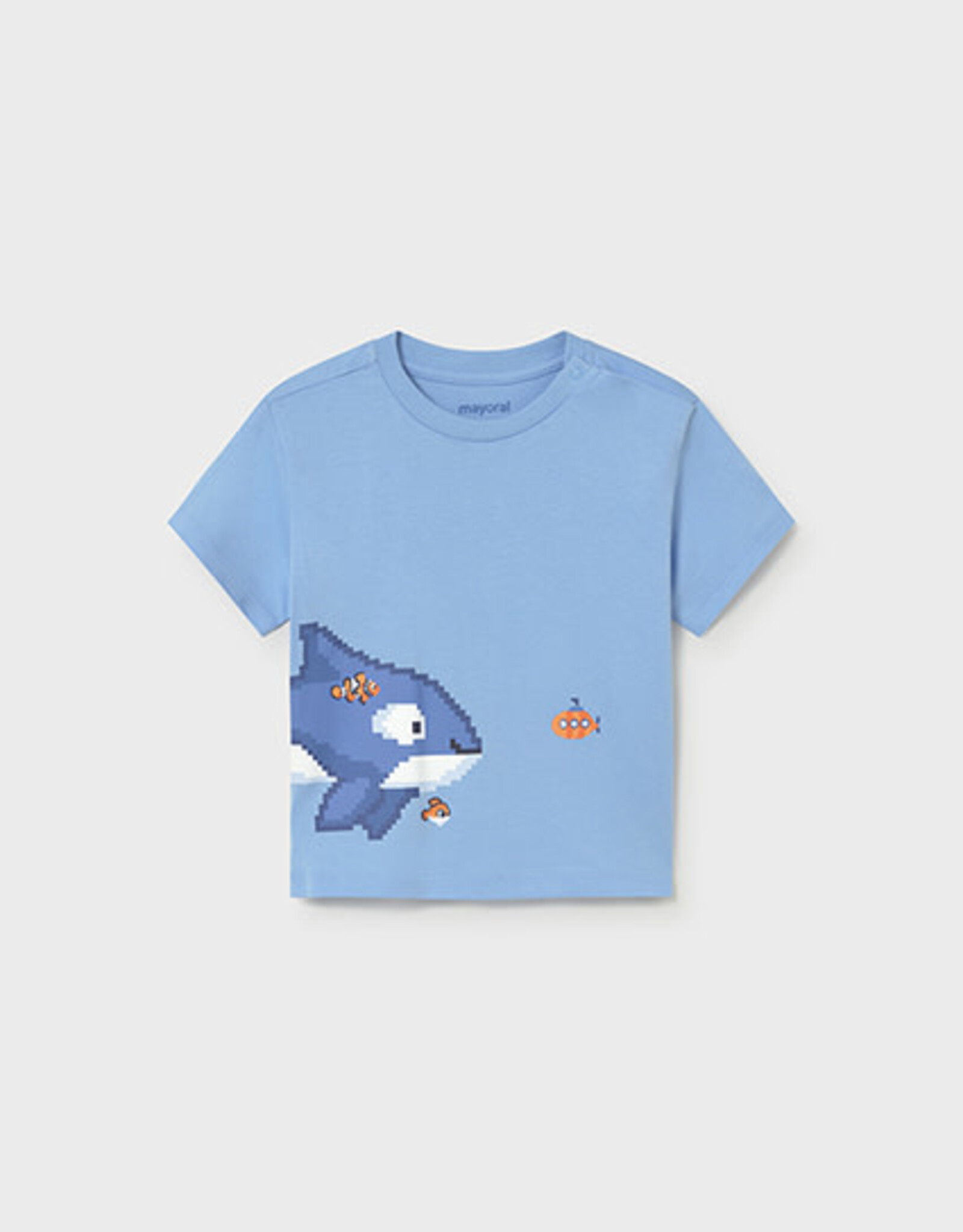 Mayoral Sky Blue Big Whale Shirt
