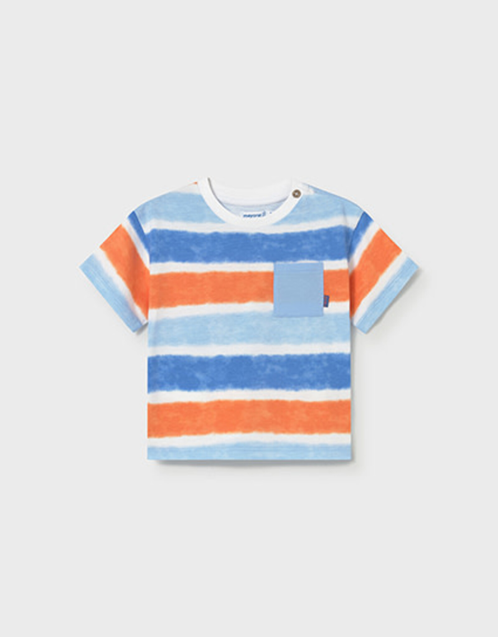 Mayoral Blue/Orange Stripe T-Shirt