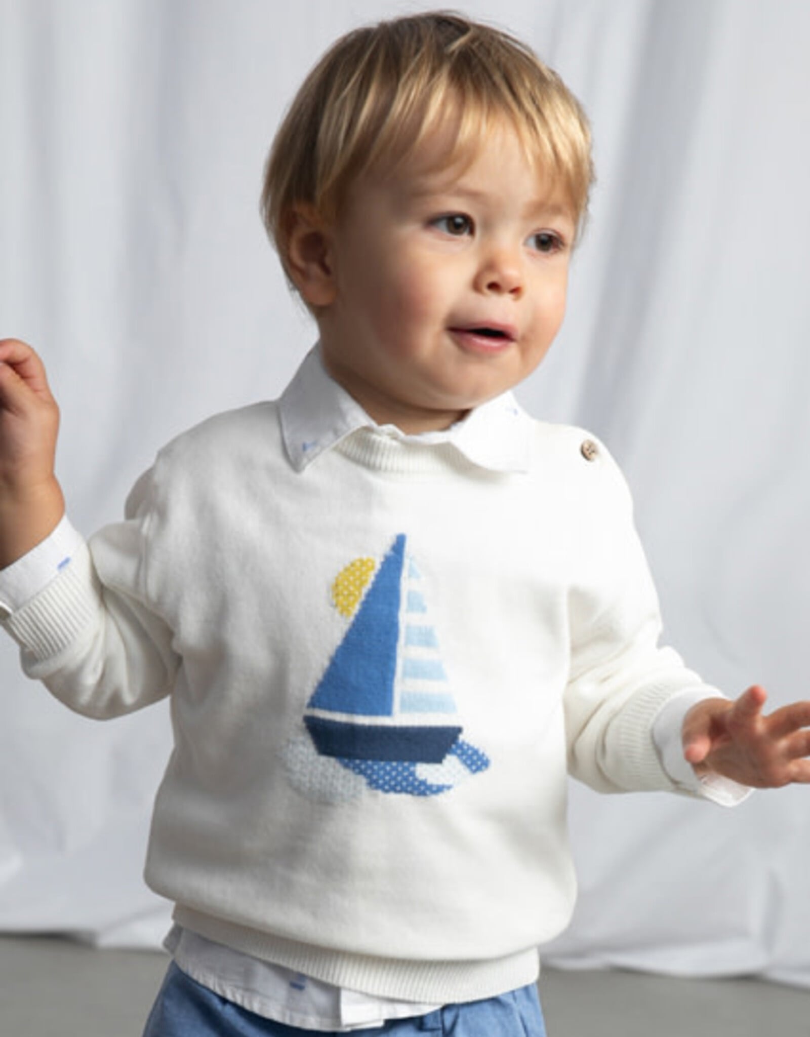 Mayoral Cream Sailboat Jumper