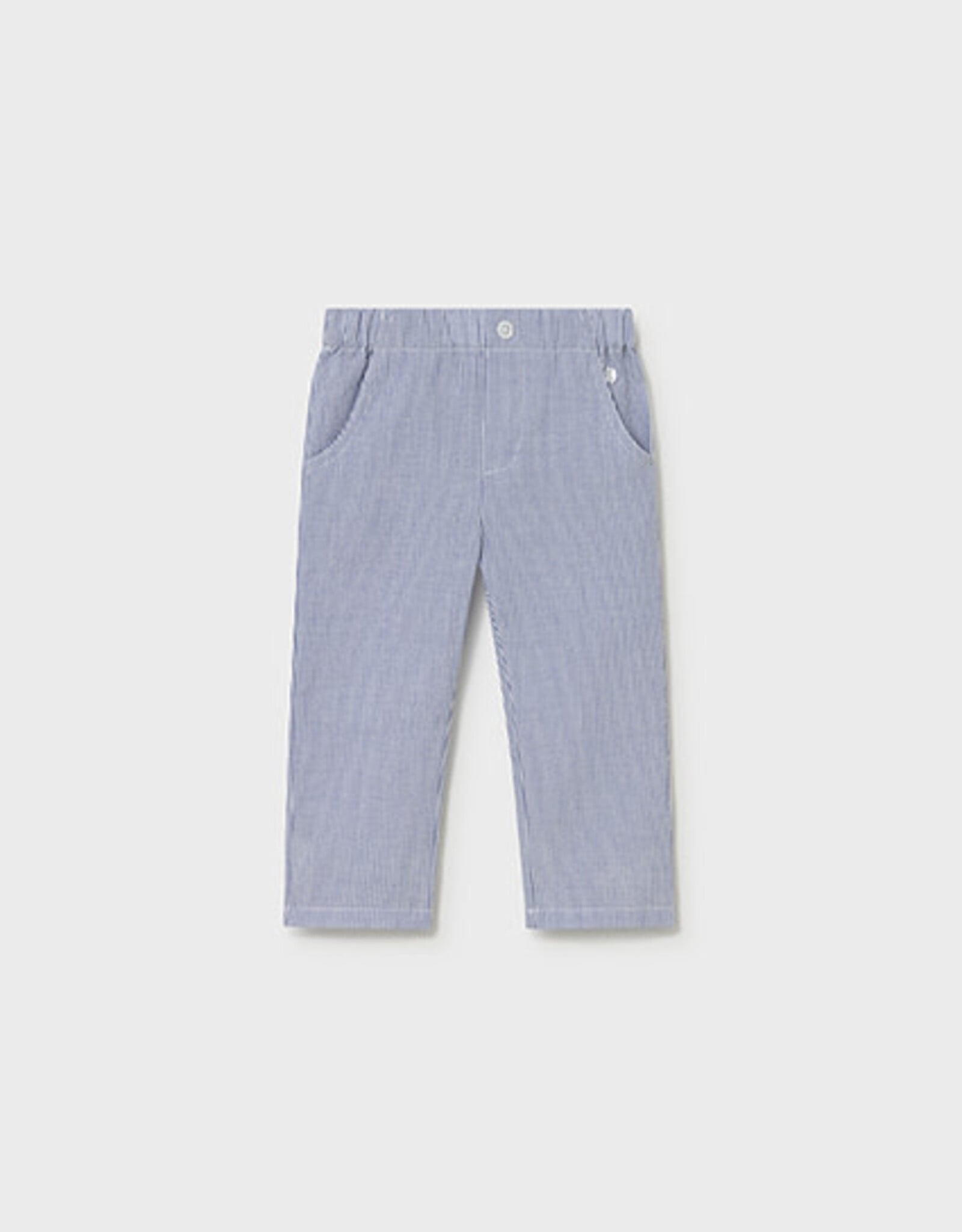 Mayoral Capri Blue Seersucker Pants