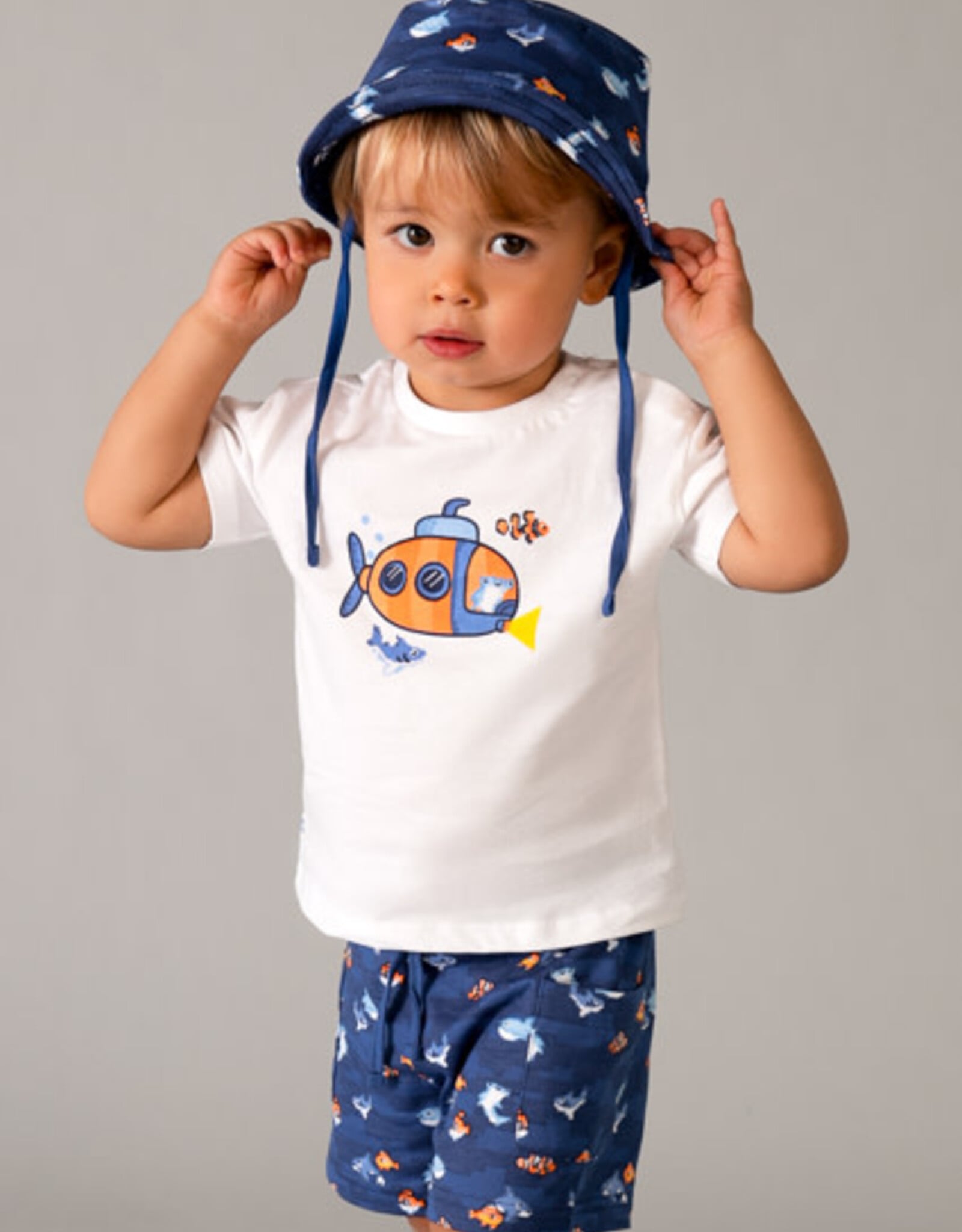 Mayoral Underwater Knit Set wBucket Hat