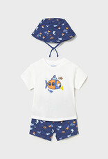 Mayoral Underwater Knit Set wBucket Hat