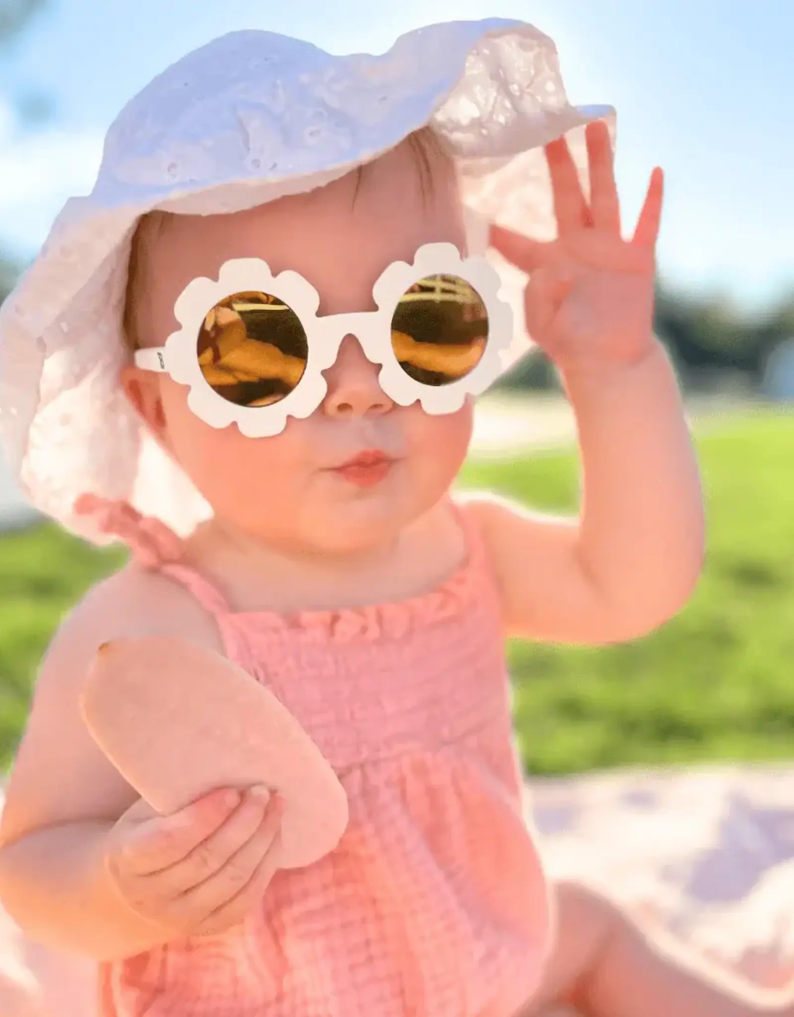 Babiators Polarized Flower: Daisy Yellow Mirrored Lenses