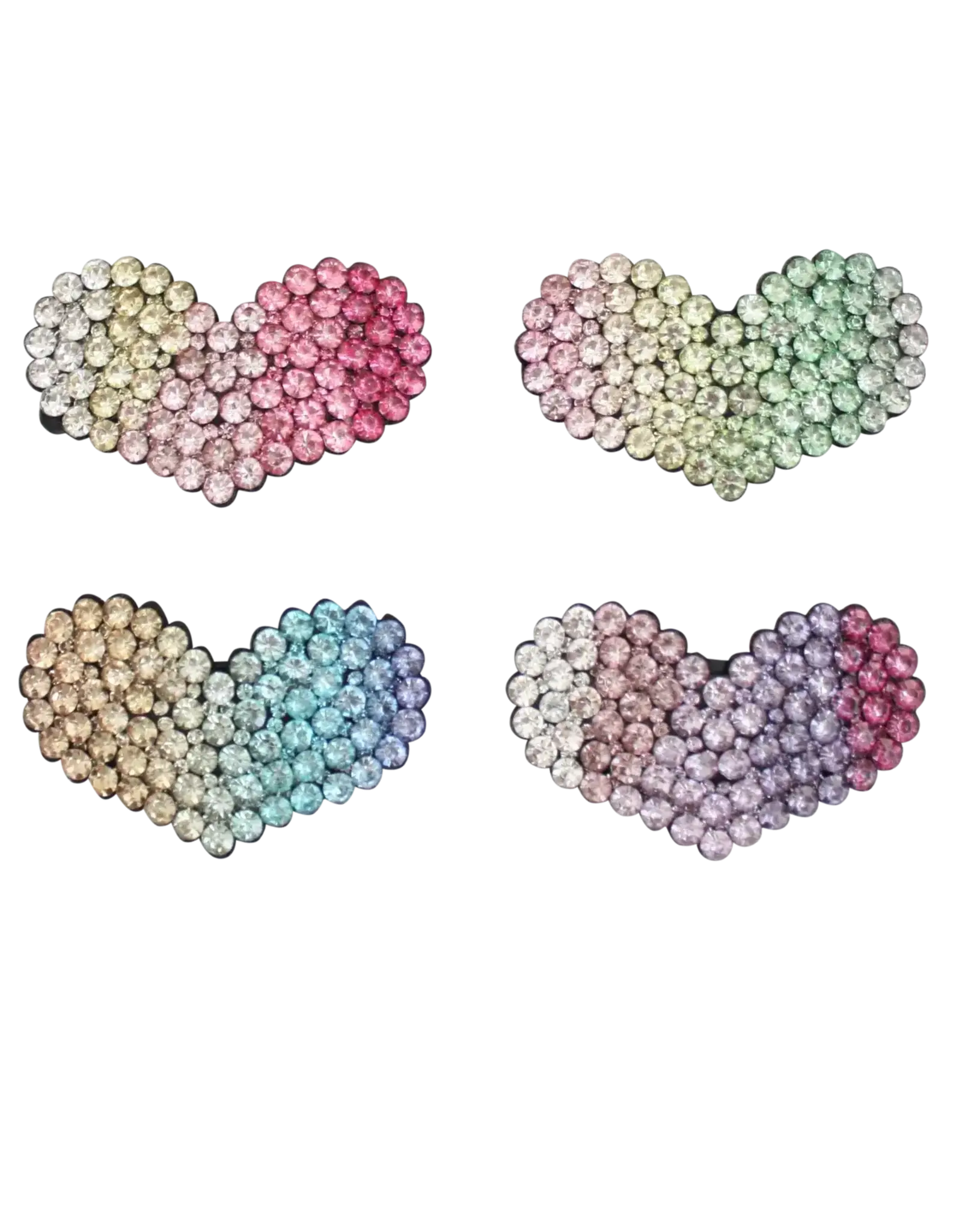 Bows Arts Rhinestone Heart Pop Clip