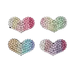 Bows Arts Rhinestone Heart Pop Clip