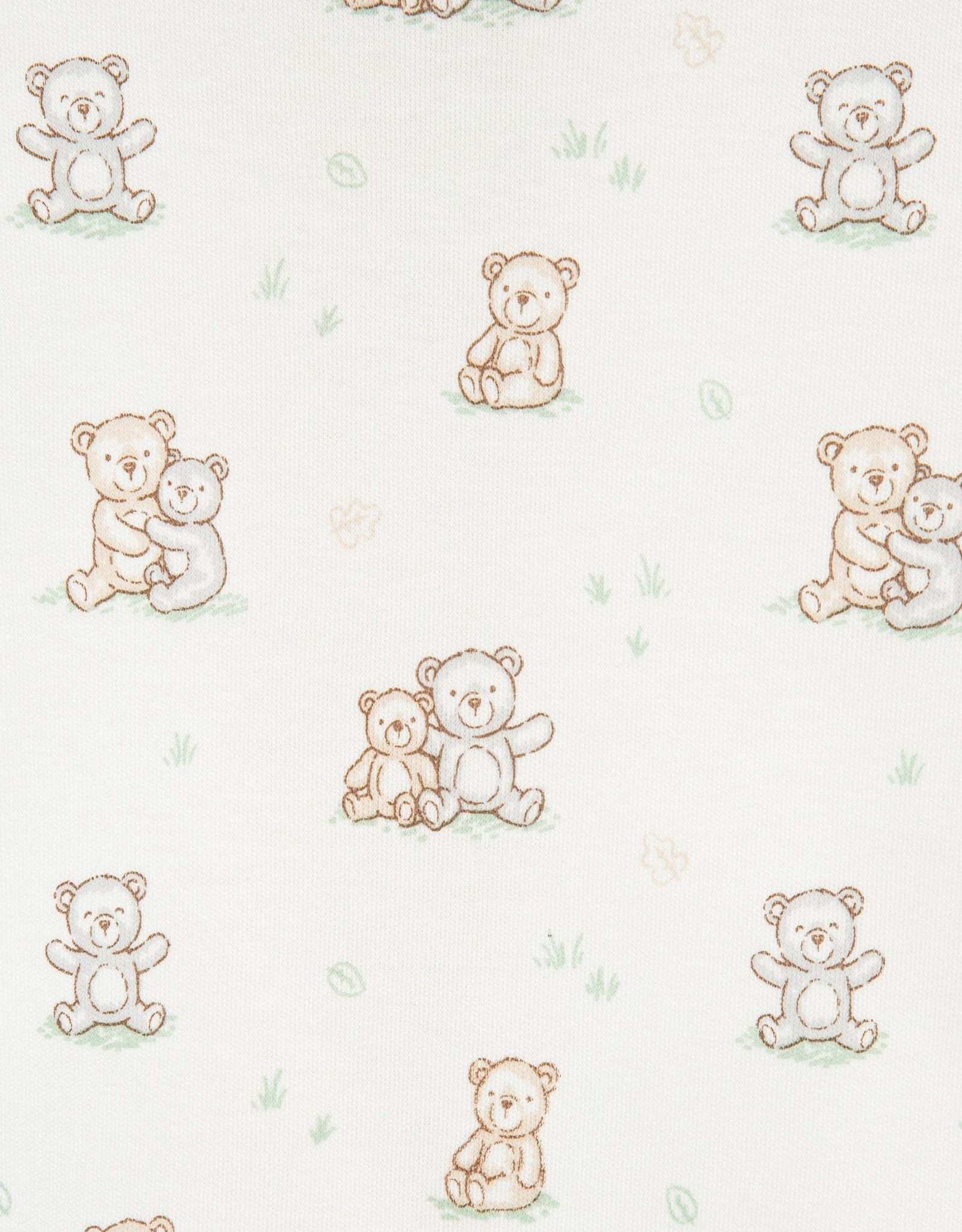 Little Me Fuzzy Bears 2-Way-Zip Footed One-Piece and Hat