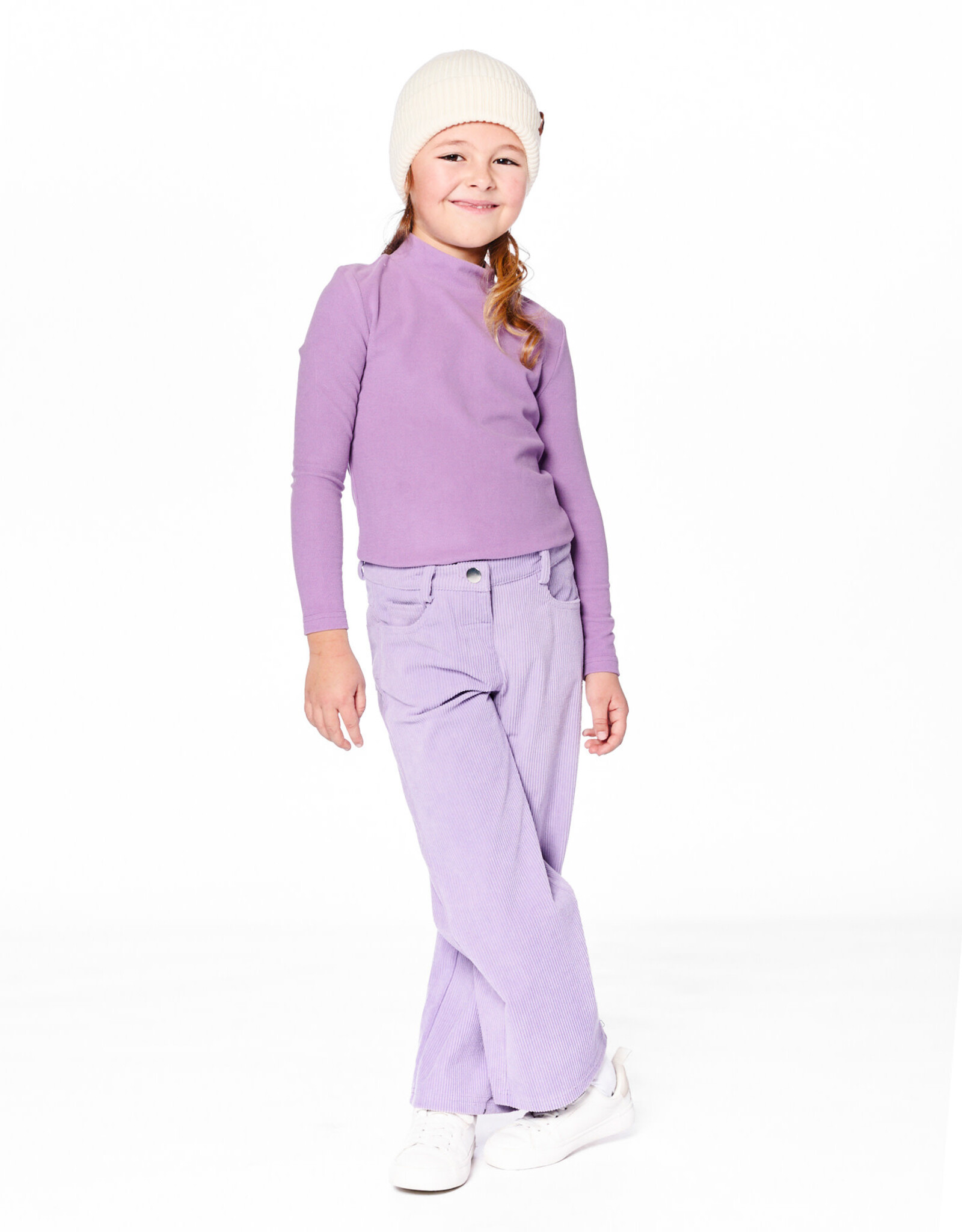 Deux Par Deux Lavender Corduroy Wide Leg Pant