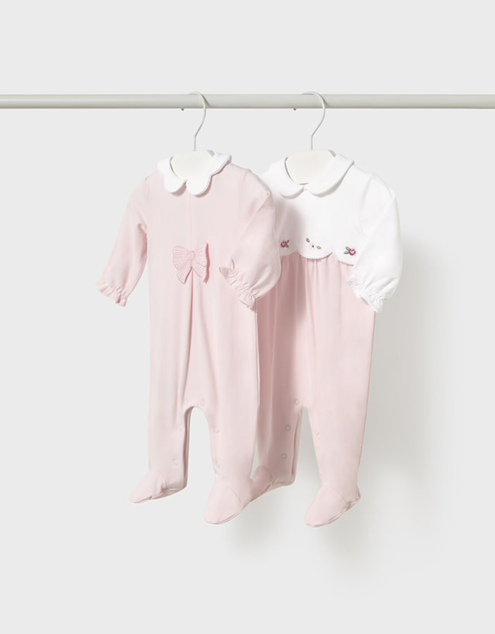 Mayoral Flowers Pink 2 bodysuit set