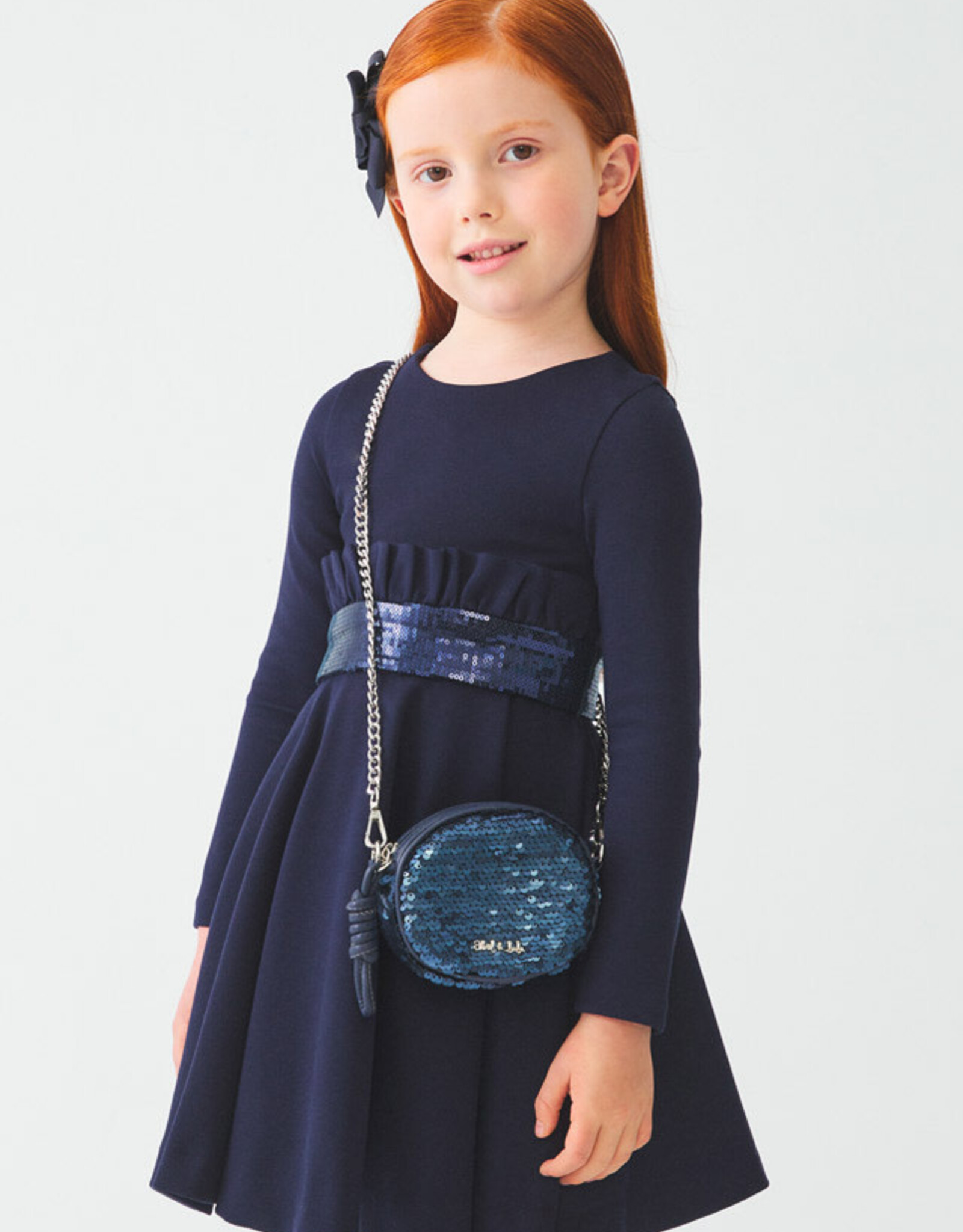 Abel & Lula Sequins Bum Bag in Navy