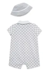 Little Me Racecar Romper & Hat
