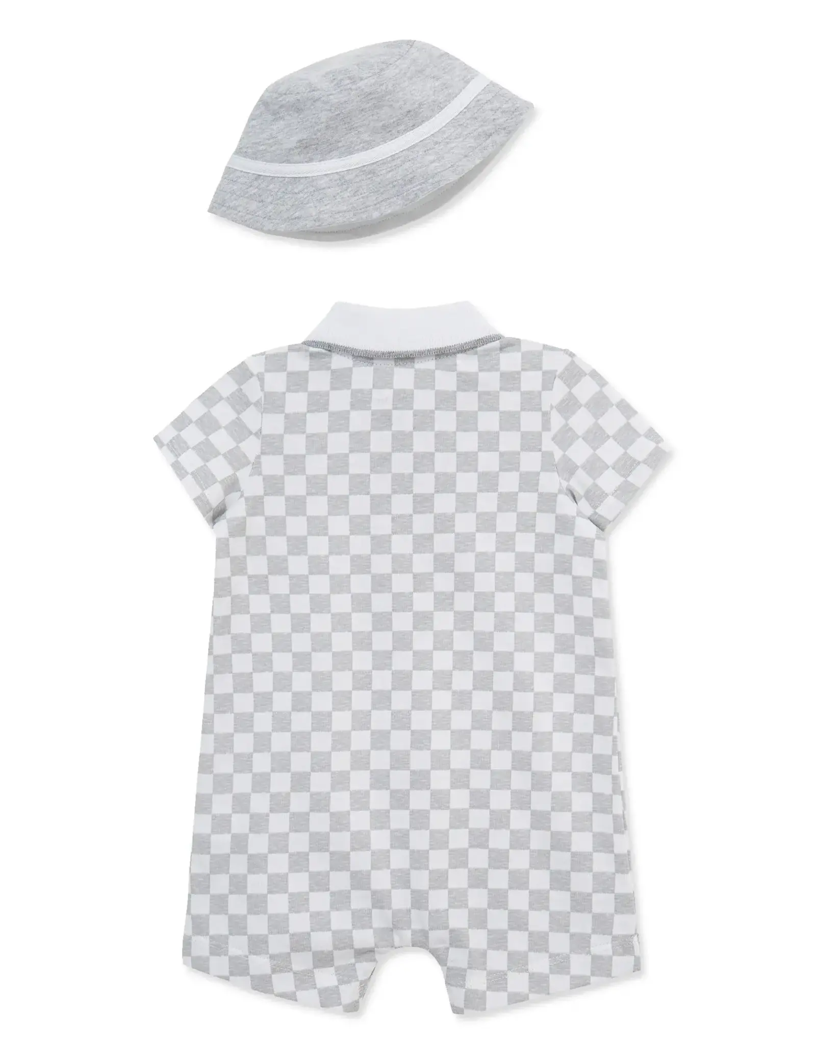 Little Me Racecar Romper & Hat