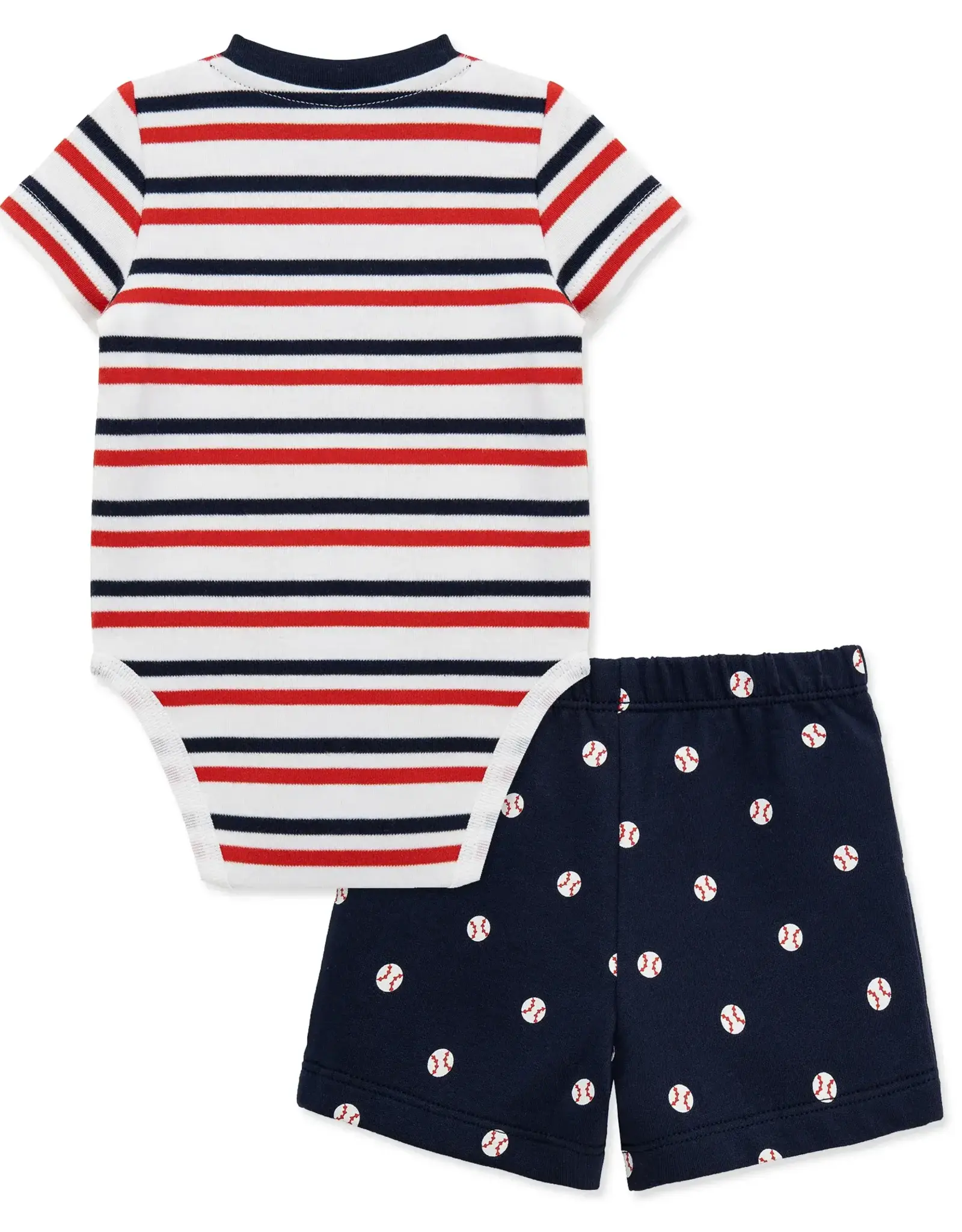 Little Me Baseball Short Set
